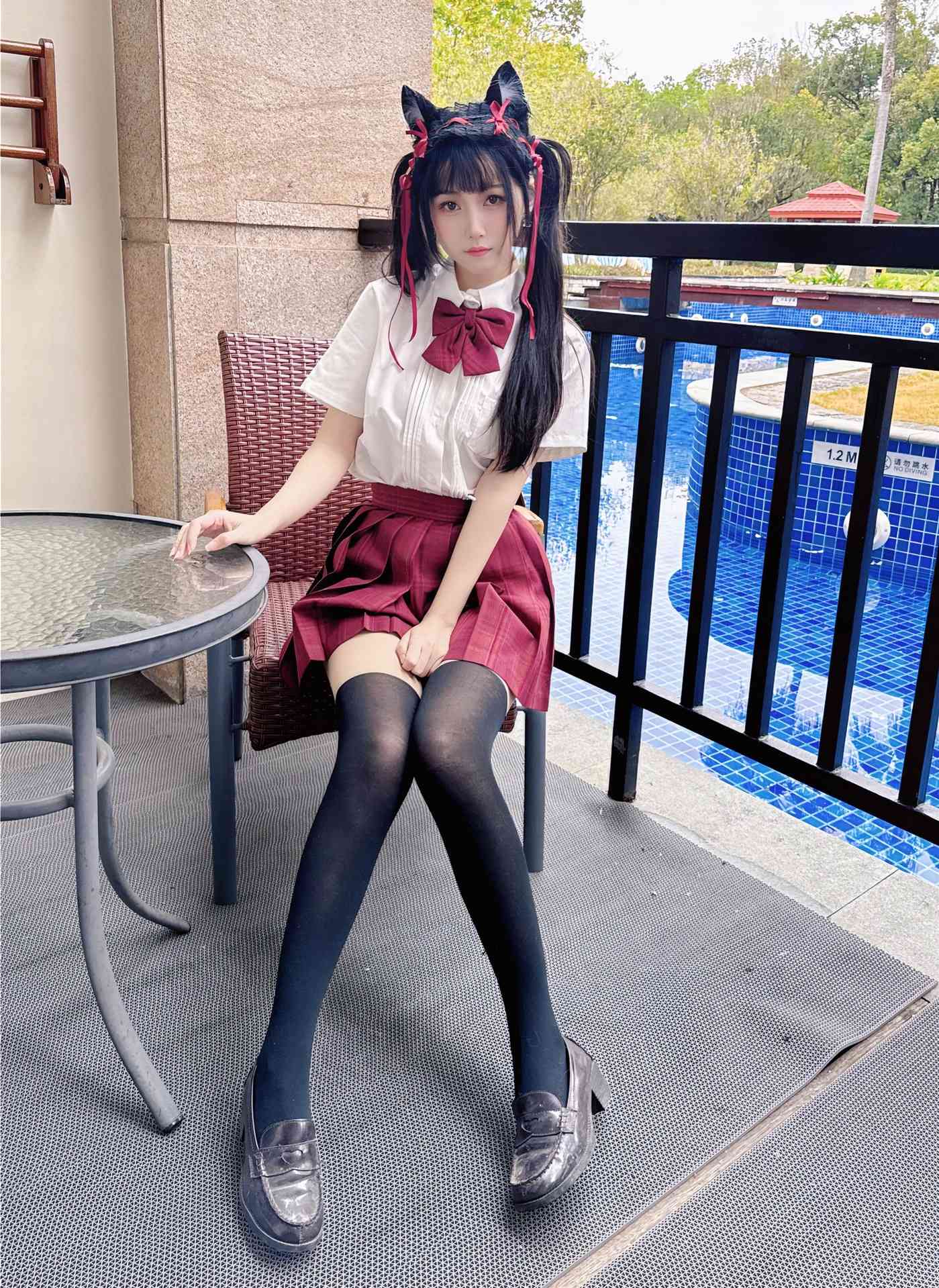 NO.047不呆猫No.046-温泉双马尾JK [22P 1V]【22P】-可宝主